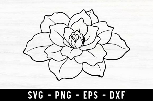 Azalea Flower Line Art SVG for DIY Projects