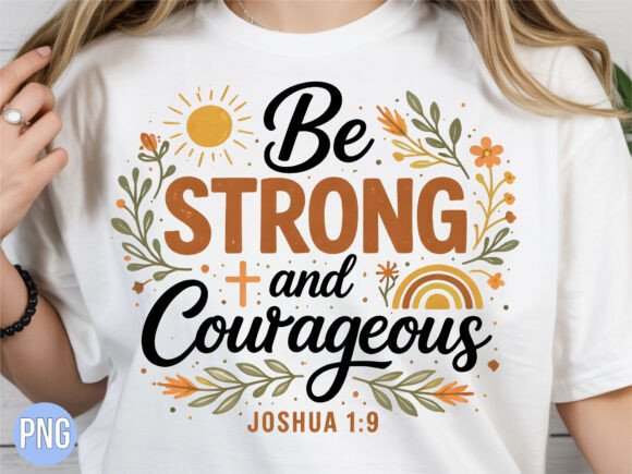 Elevating Faith-Based Designs with the Religious Strong Courageous Joshua PNG
