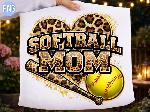Evaluating the Softball Mom Leopard Heart Bat PNG for Creative Projects