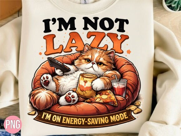 I Am Not Lazy Energy Saving Mode Cat PNG: Integrating Humor into Your Creative Workflow
