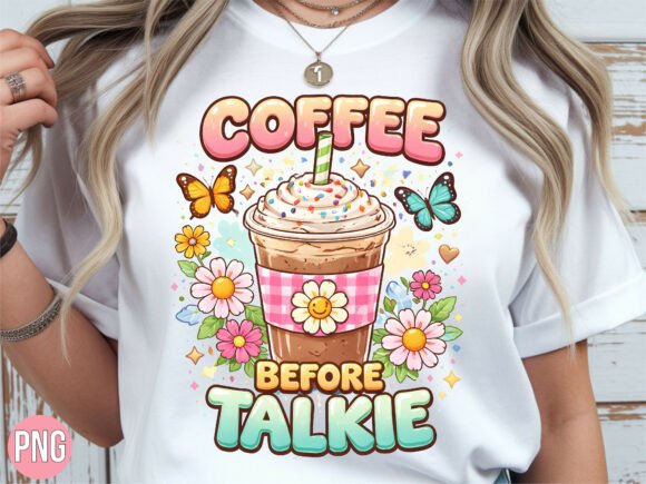 Integrating the Coffee Before Talkie Coffee Floral PNG into Your Creative Workflow