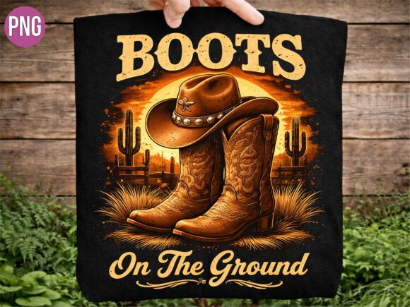Integrating the Western Cowboy Boots Desert Sunset PNG into Your Creative Workflow