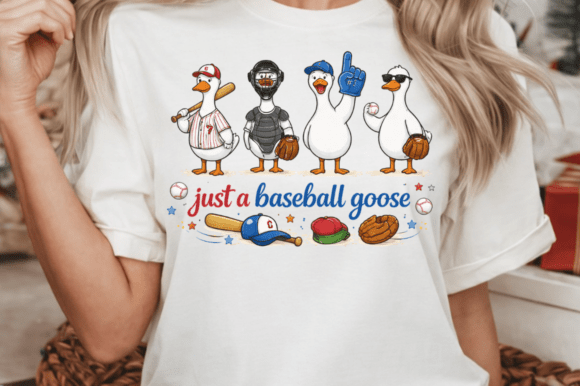 Just a Baseball Goose PNG: A Playful Design Asset