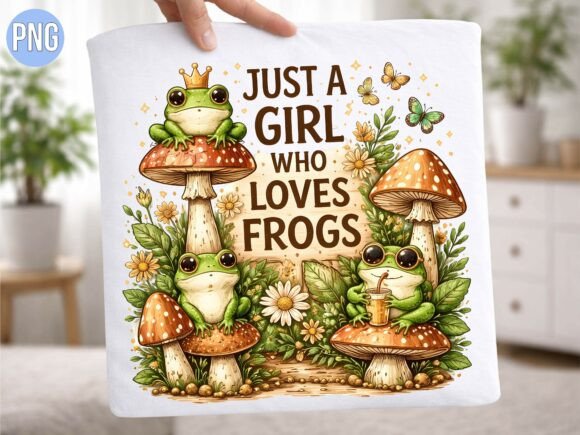 Just a Girl Who Loves Frogs Forest PNG: Elevate Your Creative Projects with Whimsical Digital Art