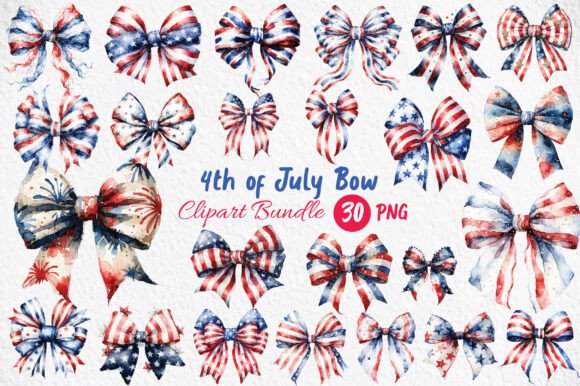 Mastering 4th of July Bow Clipart for Professional Patriotic Designs