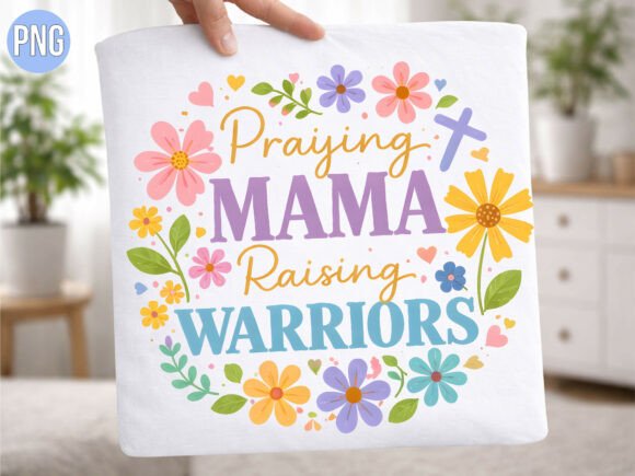 Praying Mama Raising Warriors PNG
