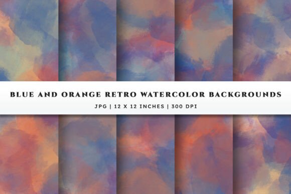 Unlocking Retro Charm: A Guide to Blue and Orange Watercolor Backgrounds for Modern Design