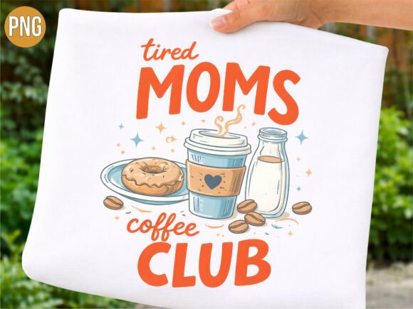 Why the Tired Moms Coffee Lover Club T-shirt PNG Is the Ultimate Design Asset for Creators